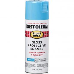 Cheap 🔥 Rust-Oleum Stops Rust Enamel Gloss Maui Blue-12 Oz 🌟