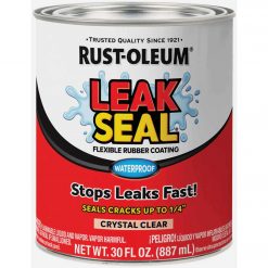 Flash Sale 🔥 Rust-Oleum LeakSeal Brush 30 Oz Crystal Clear Flexible Rubber 🧥 Coating ❤️