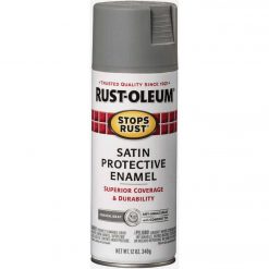 Brand new 🥰 Rust-Oleum Stops Rust 12 Oz. Protective Enamel Spray Paint, Satin Coastal Gray 🎉