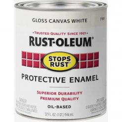 Flash Sale ✨ Rust-Oleum Stops Rust Enamel Gloss Canvas White-QT 🎉