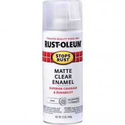 Buy 😉 Rust-Oleum Stops Rust 12 Oz. Matte Clear Enamel Spray Paint, Clear ⭐