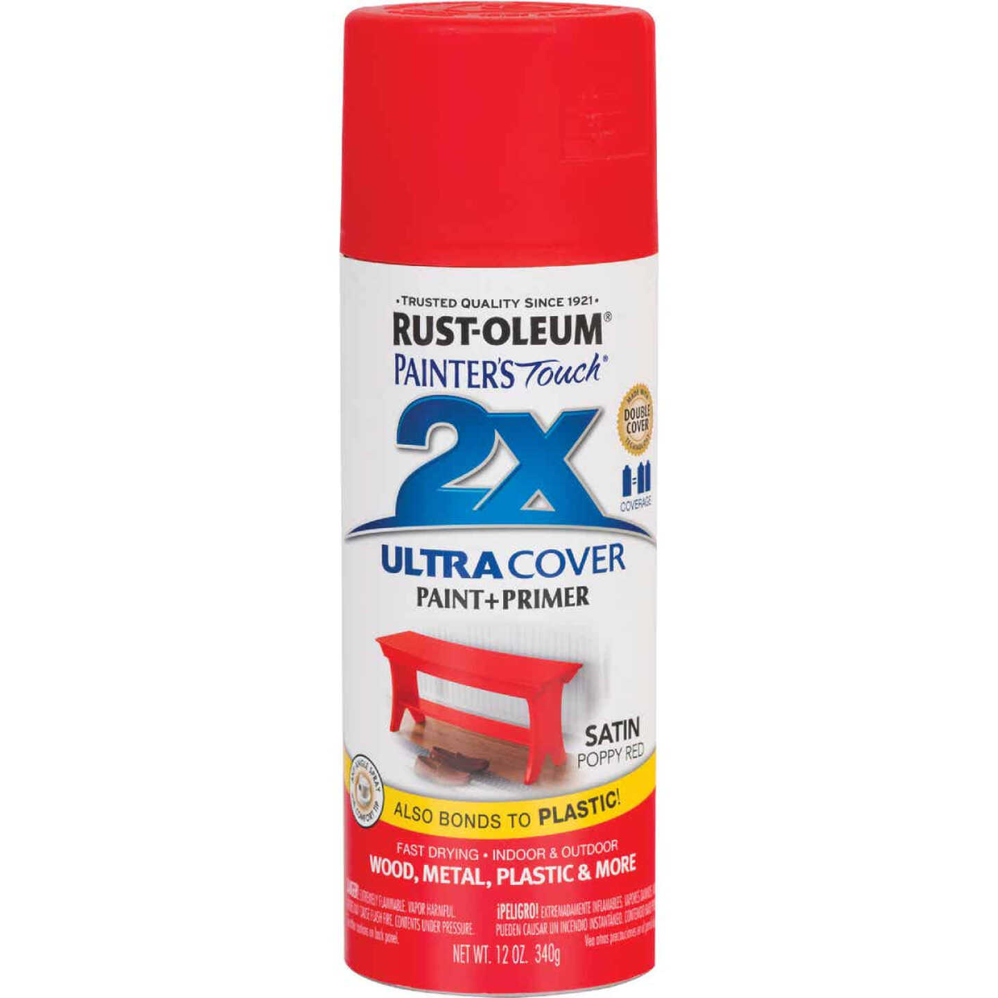 Flash Sale π Rust-Oleum Painter's Touch 2X Ultra Cover 12 Oz. Satin Paint + Primer Spray Paint, Poppy Red π€© 4 Flash Sale π Rust-Oleum Painter's Touch 2X Ultra Cover 12 Oz. Satin Paint + Primer Spray Paint, Poppy Red π€© - Image 2