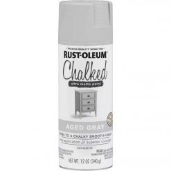 Best Sale ✨ Rust-Oleum Chalked 12 Oz. Ultra Matte Spray Paint, Aged Gray 🤩