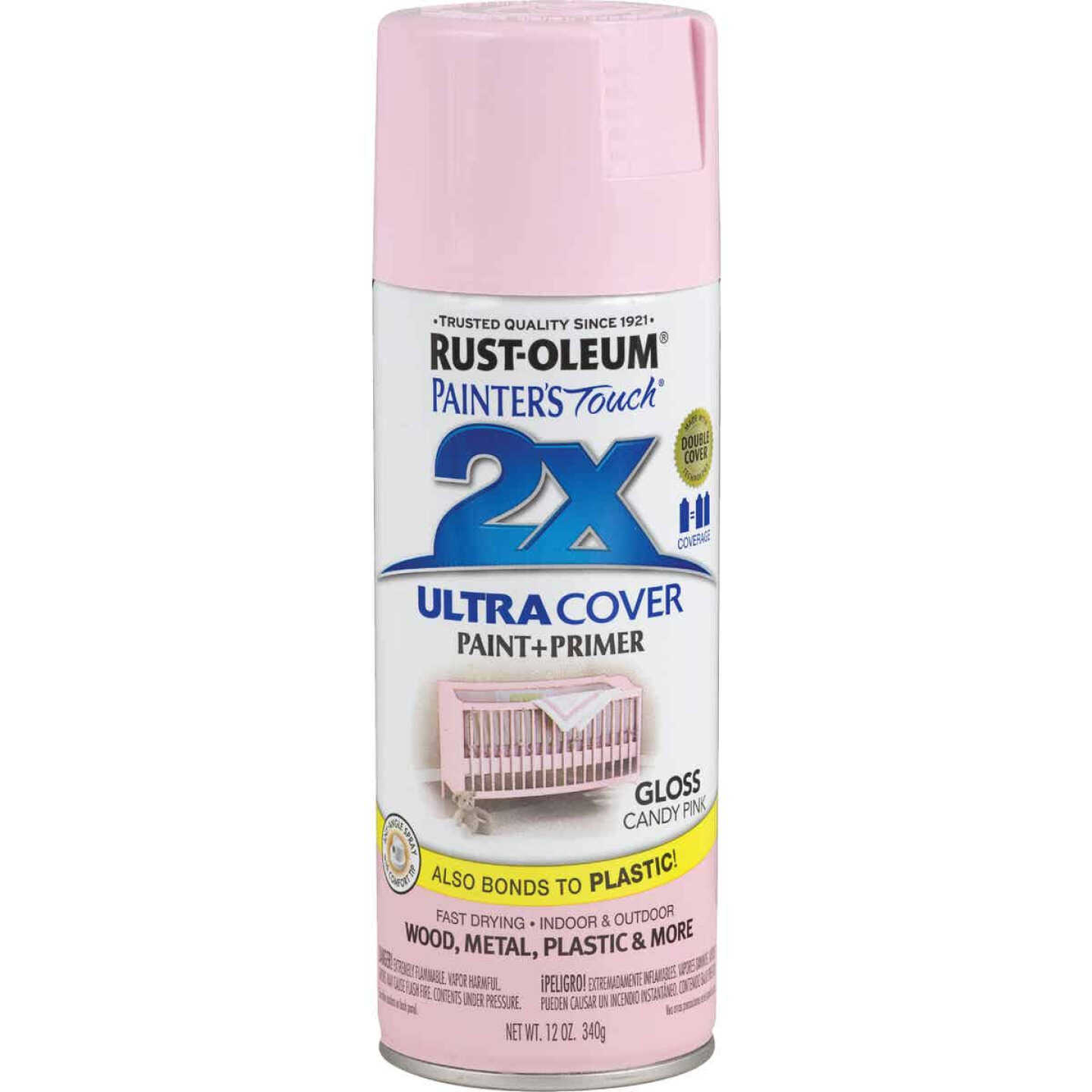 Outlet β€οΈ Rust-Oleum Painter's Touch 2X Ultra Cover 12 Oz. Gloss Paint + Primer Spray Paint, Candy Pink π 4 Outlet β€οΈ Rust-Oleum Painter's Touch 2X Ultra Cover 12 Oz. Gloss Paint + Primer Spray Paint, Candy Pink π - Image 2