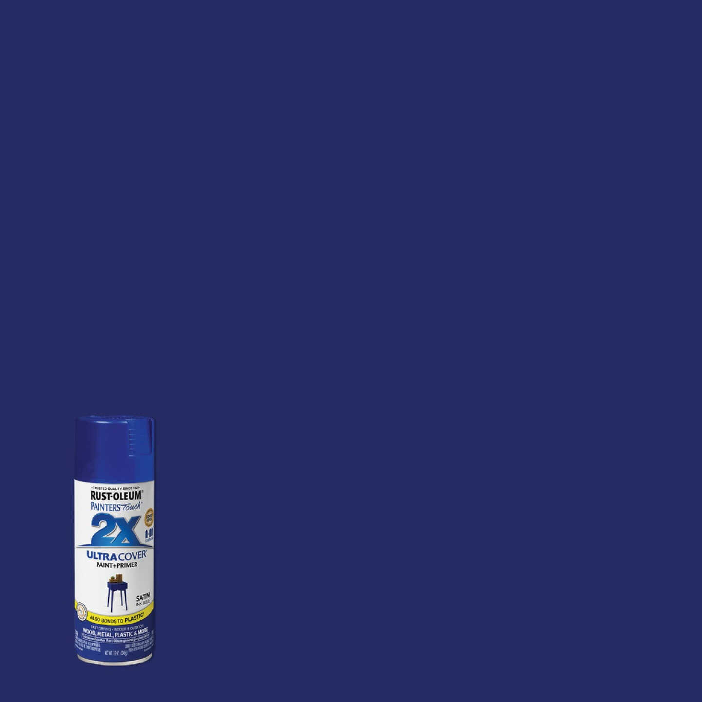 Cheap π Rust-Oleum Painter's Touch 2X Ultra Cover 12 Oz. Satin Paint + Primer Spray Paint, Ink Blue β€οΈ 3 Cheap π Rust-Oleum Painter's Touch 2X Ultra Cover 12 Oz. Satin Paint + Primer Spray Paint, Ink Blue β€οΈ