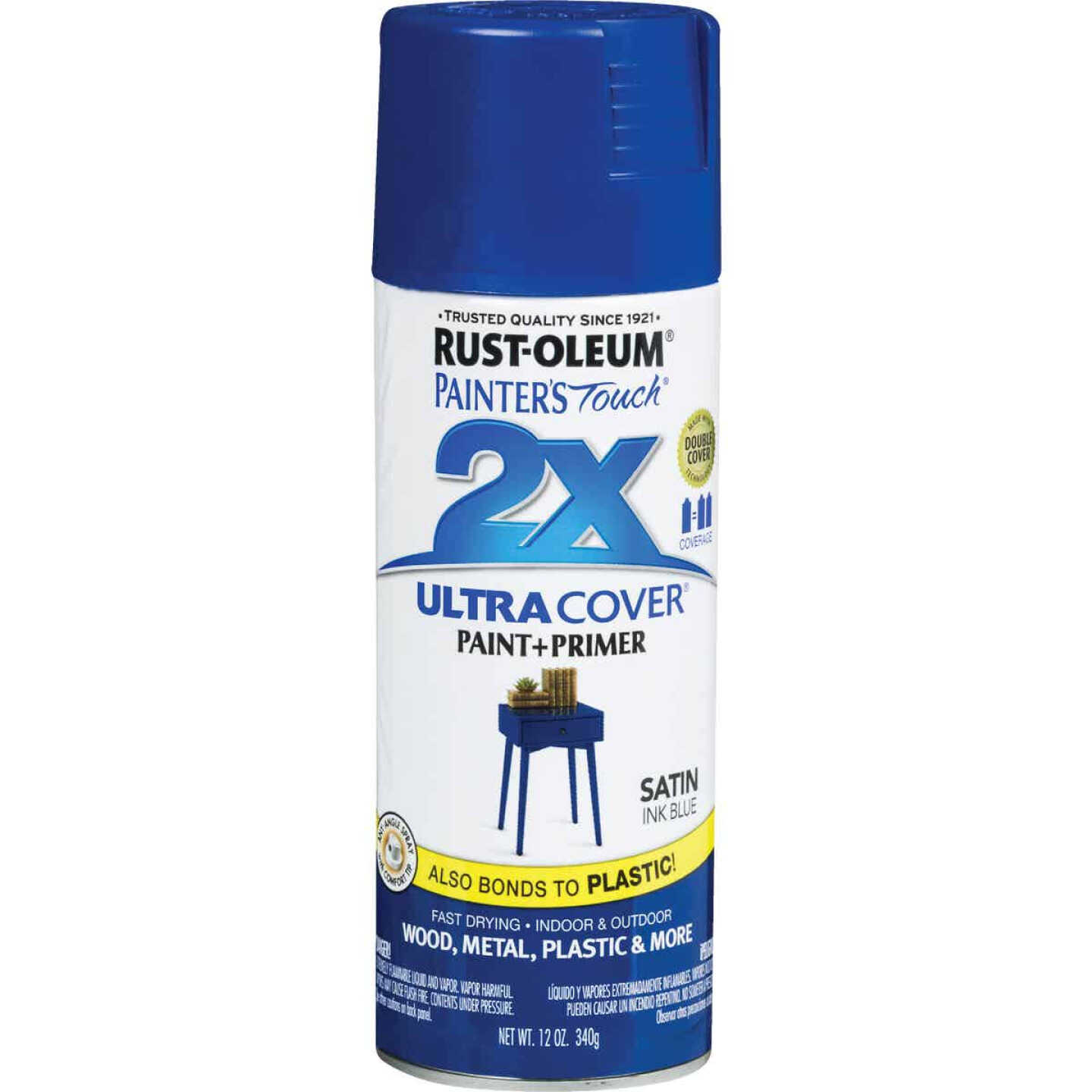 Cheap π Rust-Oleum Painter's Touch 2X Ultra Cover 12 Oz. Satin Paint + Primer Spray Paint, Ink Blue β€οΈ 4 Cheap π Rust-Oleum Painter's Touch 2X Ultra Cover 12 Oz. Satin Paint + Primer Spray Paint, Ink Blue β€οΈ - Image 2