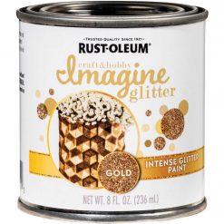 New ❤️ Rust-Oleum Imagine Craft & Hobby 8 Oz. Intense Gold Glitter Paint 👏