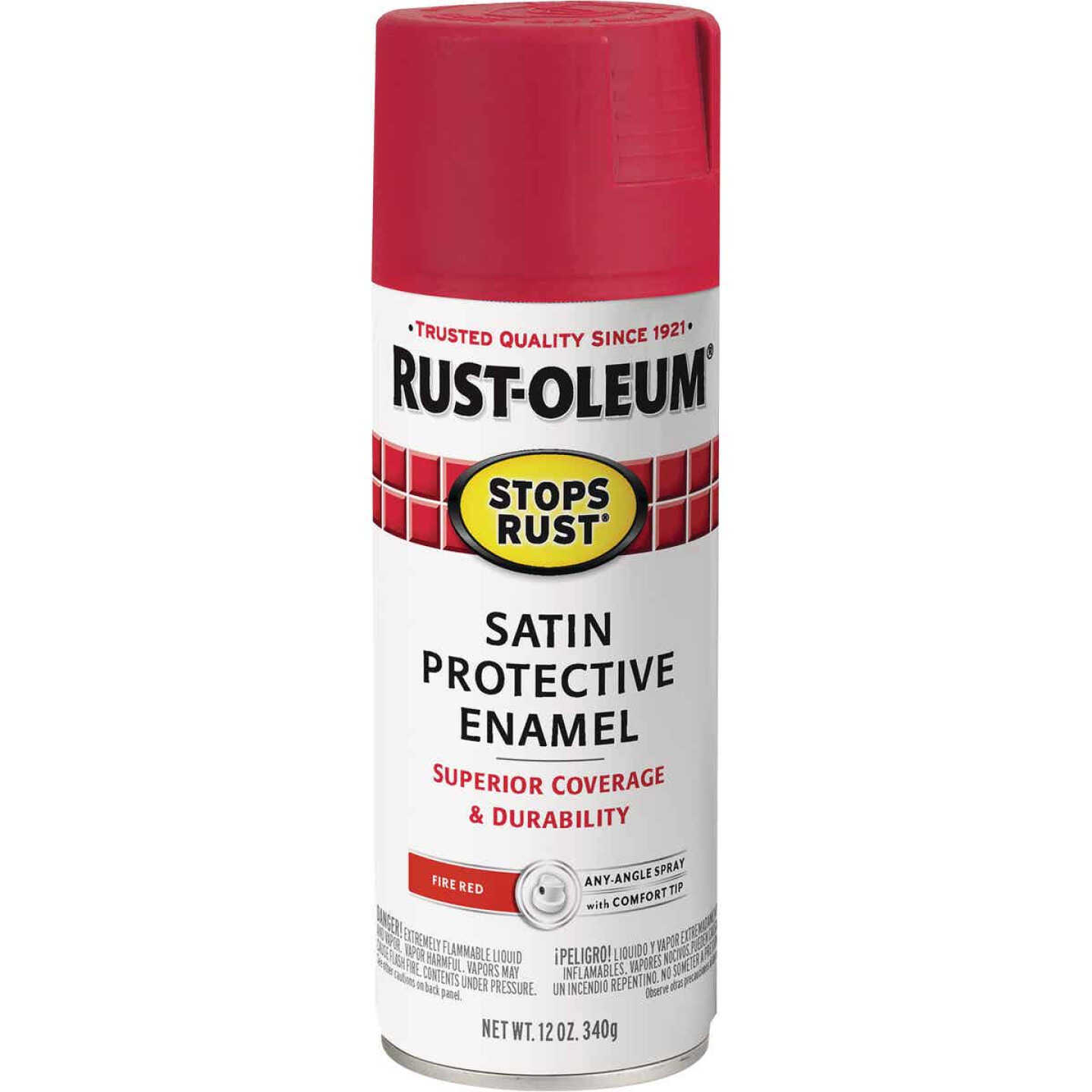 Brand new π Rust-Oleum Stops Rust 12 Oz. Satin Fire Red Spray Paint Protective Enamel β 3 Brand new π Rust-Oleum Stops Rust 12 Oz. Satin Fire Red Spray Paint Protective Enamel β