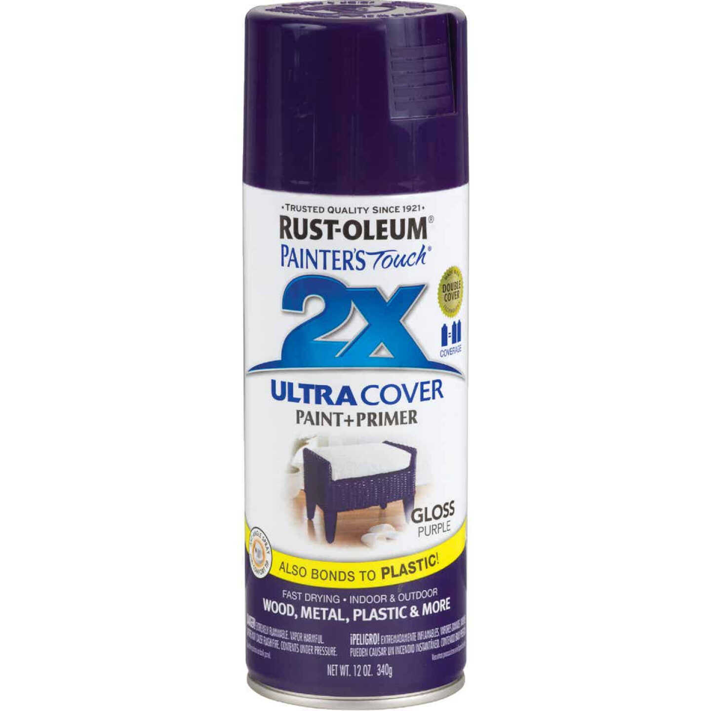 Best Sale π Rust-Oleum Painter's Touch 2X Ultra Cover 12 Oz. Gloss Paint + Primer Spray Paint, Purple π 4 Best Sale π Rust-Oleum Painter's Touch 2X Ultra Cover 12 Oz. Gloss Paint + Primer Spray Paint, Purple π - Image 2