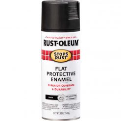 Flash Sale 💯 Rust-Oleum Stops Rust Flat Black 12 Oz. Anti-Rust Spray Paint 👏
