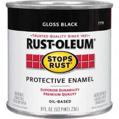 Brand new 𧨠Rust-Oleum Stops Rust Oil Based Gloss Protective Rust Control Enamel, Black, 1/2 Pt. π