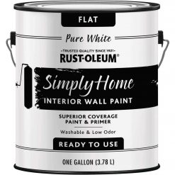 Brand new 🛒 Rust-Oleum Simply Home Flat Pure White Interior Wall Paint, Gallon 👍