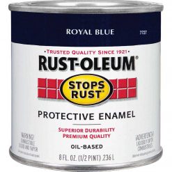 Best Sale ✨ Rust-Oleum Stops Rust Oil Based Gloss Protective Rust Control Enamel, Royal Blue, 1/2 Pt. 🧨
