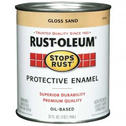 New 🌟 Rust-Oleum Stops Rust Oil Based Gloss Protective Rust Control Enamel, Sand, 1 Qt. 😍