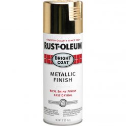 Outlet 😍 Rust-Oleum Bright 🧥 Coat Gold Metallic Gloss 11 Oz. Stops Rust Spray Paint 🎁