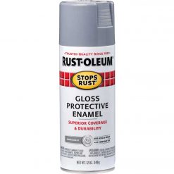 Promo 👏 Rust-Oleum Stops Rust Smoke Gray Gloss 12 Oz. Anti-Rust Spray Paint 👏