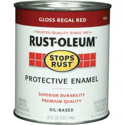 Cheapest 🎉 Rust-Oleum Stops Rust Oil Based Gloss Protective Rust Control Enamel, Regal Red, 1 Qt. 🎁