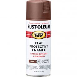 Flash Sale 🎉 Rust-Oleum Stops Rust Brown Flat 12 Oz. Anti-Rust Spray Paint 🎉