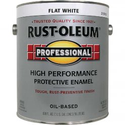Best deal 🎉 Rust-Oleum Professional Oil-Based Flat VOC Formula Rust Control Enamel, White, 1 Gal. 🎉