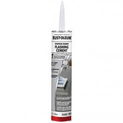 Discount 😀 Rust-Oleum 10.1 Oz. Black Neoprene Rubber Flashing Cement 🥰