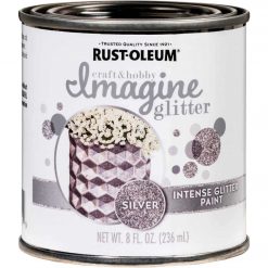 Cheapest 🤩 Rust-Oleum Imagine Craft & Hobby 8 Oz. Intense Silver Glitter Paint 👍