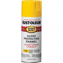 Cheapest 🛒 Rust-Oleum Stops Rust Sunburst Yellow Gloss 12 Oz. Anti-Rust Spray Paint 🔥