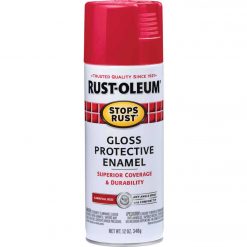 Hot Sale 🌟 Rust-Oleum Stops Rust Carnival Red Gloss 12 Oz. Anti-Rust Spray Paint ✔️