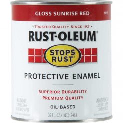 Best deal 🔔 Rust-Oleum Stops Rust Oil Based Gloss Protective Rust Control Enamel, Sunrise Red, 1 Qt. 🔥