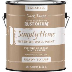 Discount ❤️ Rust-Oleum Simply Home Eggshell Dark Taupe Interior Wall Paint, Gallon 😀