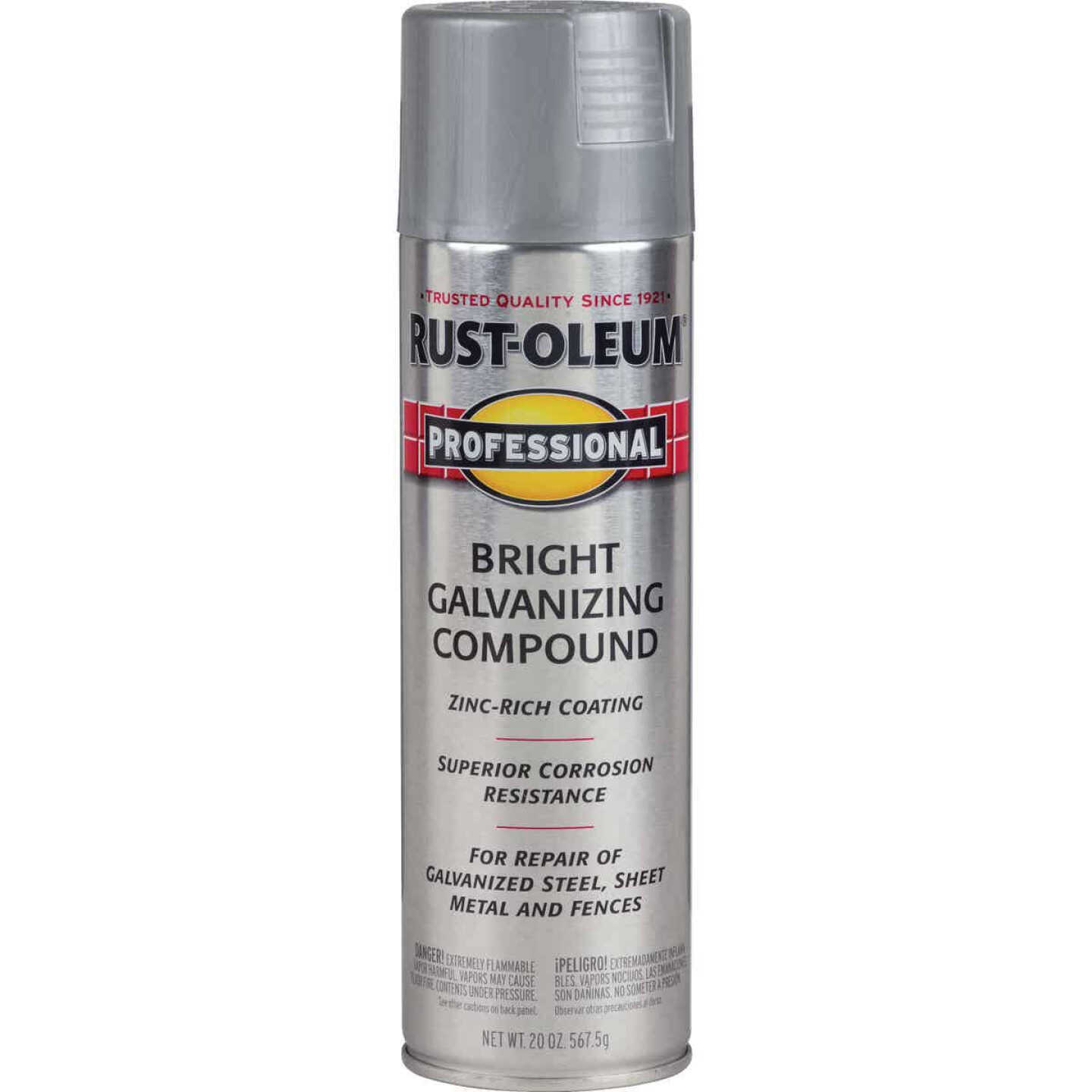 Outlet 😀 Rust-Oleum Professional 20 Oz. Flat Galvanizing Compound Spray Paint, Bright Galvanized 😉 3 Outlet 😀 Rust-Oleum Professional 20 Oz. Flat Galvanizing Compound Spray Paint, Bright Galvanized 😉
