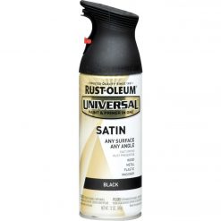 Deals 😀 Rust-Oleum Universal 12 Oz. Satin Black Paint ⭐