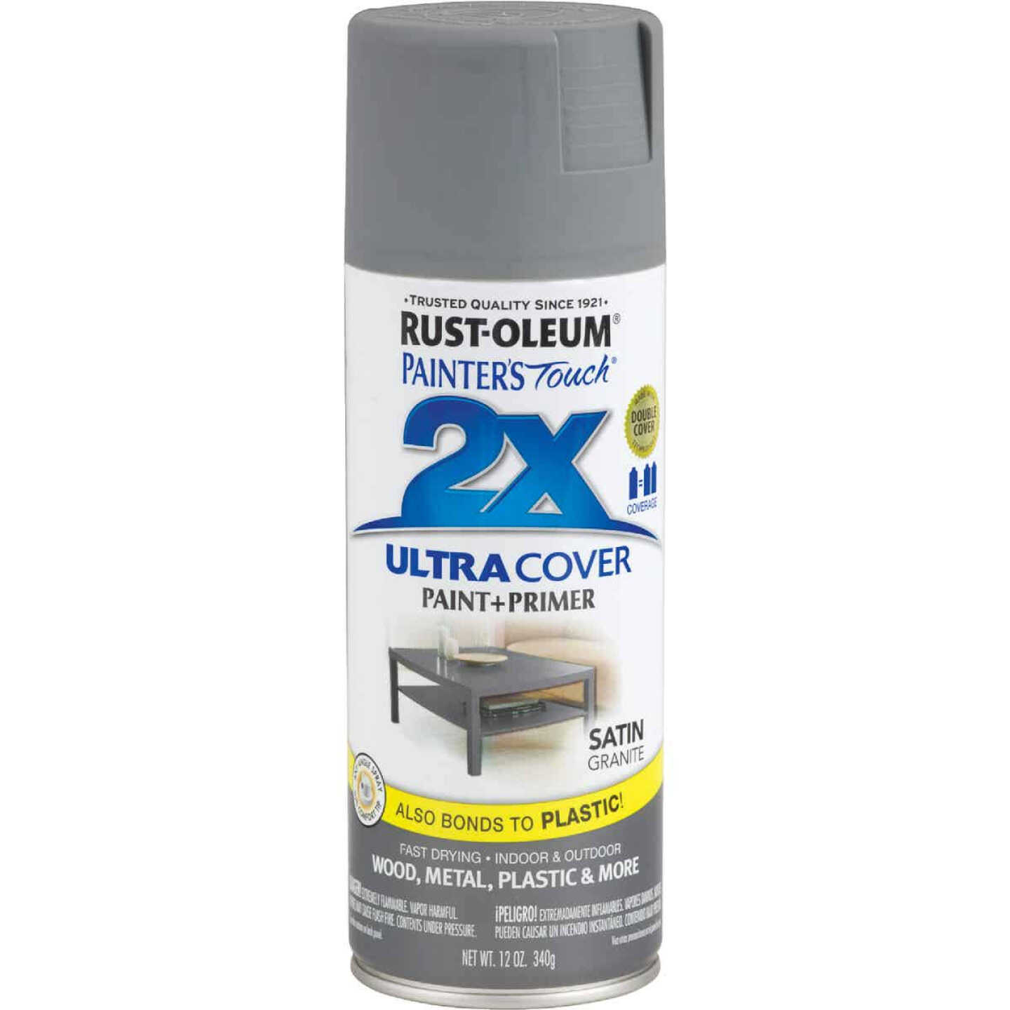 Deals π― Rust-Oleum Painter's Touch 2X Ultra Cover 12 Oz. Satin Paint + Primer Spray Paint, Granite βοΈ 4 Deals π― Rust-Oleum Painter's Touch 2X Ultra Cover 12 Oz. Satin Paint + Primer Spray Paint, Granite βοΈ - Image 2
