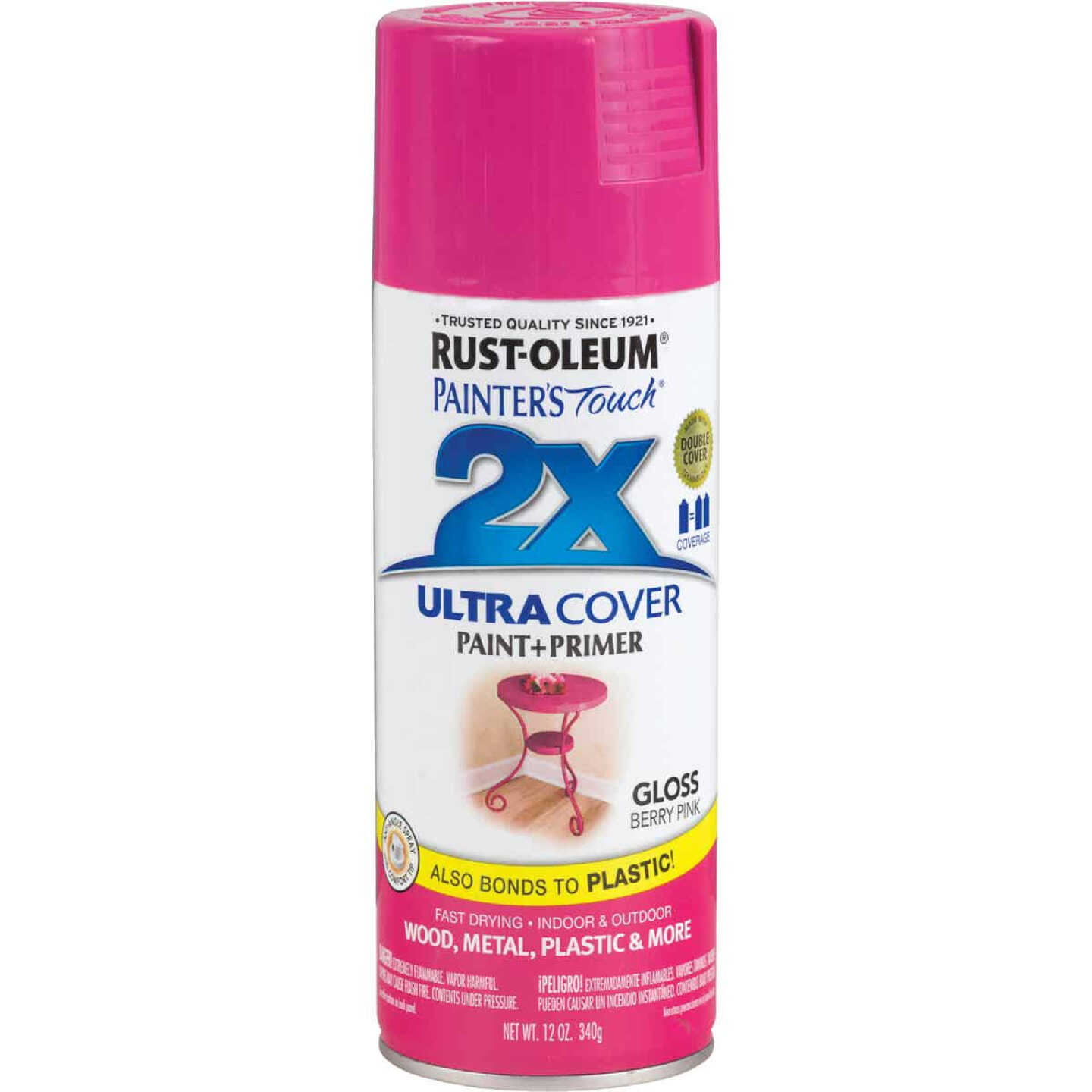 Flash Sale β¨ Rust-Oleum Painter's Touch 2X Ultra Cover 12 Oz. Gloss Paint + Primer Spray Paint, Berry Pink π 4 Flash Sale β¨ Rust-Oleum Painter's Touch 2X Ultra Cover 12 Oz. Gloss Paint + Primer Spray Paint, Berry Pink π - Image 2