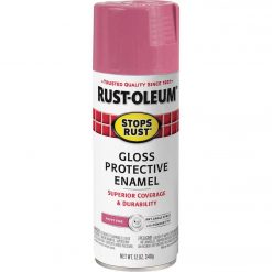 Best Pirce 😉 Rust-Oleum Stops Rust 12 Oz. Gloss Poppy Pink Spray Paint Protective Enamel ✨