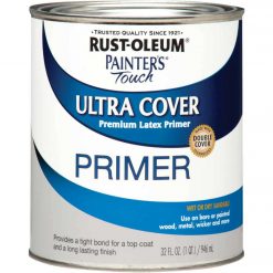 Discount 💯 Rust-Oleum Painter's Touch Ultra Cover Latex Interior/Exterior Primer, Gray, 1 Qt. 🎁