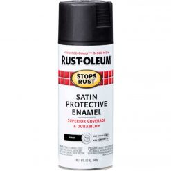 Coupon 🔥 Rust-Oleum Stops Rust Decor 12 Oz. Satin Spray Paint, Black 💯