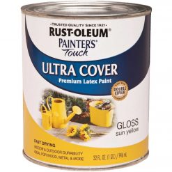 Coupon 👏 Rust-Oleum Painter's Touch 2X Ultra Cover Premium Latex Paint, Sun Yellow, 1 Qt. ✨