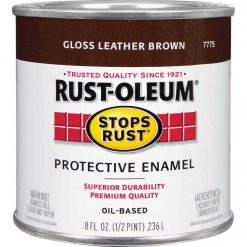 Discount π Rust-Oleum Stops Rust Oil Based Gloss Protective Rust Control Enamel, Leather Brown, 1/2 Pt. βοΈ