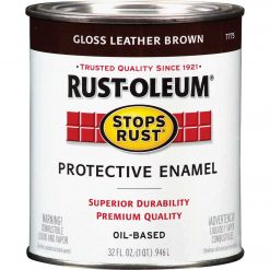Buy β Rust-Oleum Stops Rust Oil Based Gloss Protective Rust Control Enamel, Leather Brown, 1 Qt. β