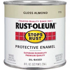 Hot Sale 🎉 Rust-Oleum Stops Rust Oil Based Gloss Protective Rust Control Enamel, Almond, 1/2 Pt. ⭐