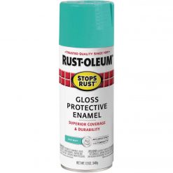 Hot Sale ✔️ Rust-Oleum Stops Rust Gloss 12 Oz. Deep Mint Spray Paint Protective Enamel 💯