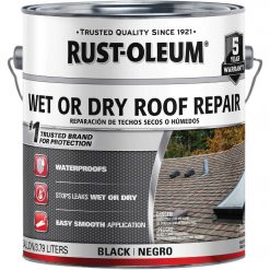 Outlet 😍 Rust-Oleum 1 Gal. Black Wet Or Dry Roof Repair 🤩