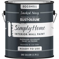 Cheapest 🔥 Rust-Oleum Simply Home Eggshell Smoked Navy Interior Wall Paint, Gallon 🛒
