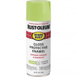 Best Sale 😀 Rust-Oleum Stops Rust 12 Oz. Gloss Willow Green Spray Paint Protective Enamel 👍