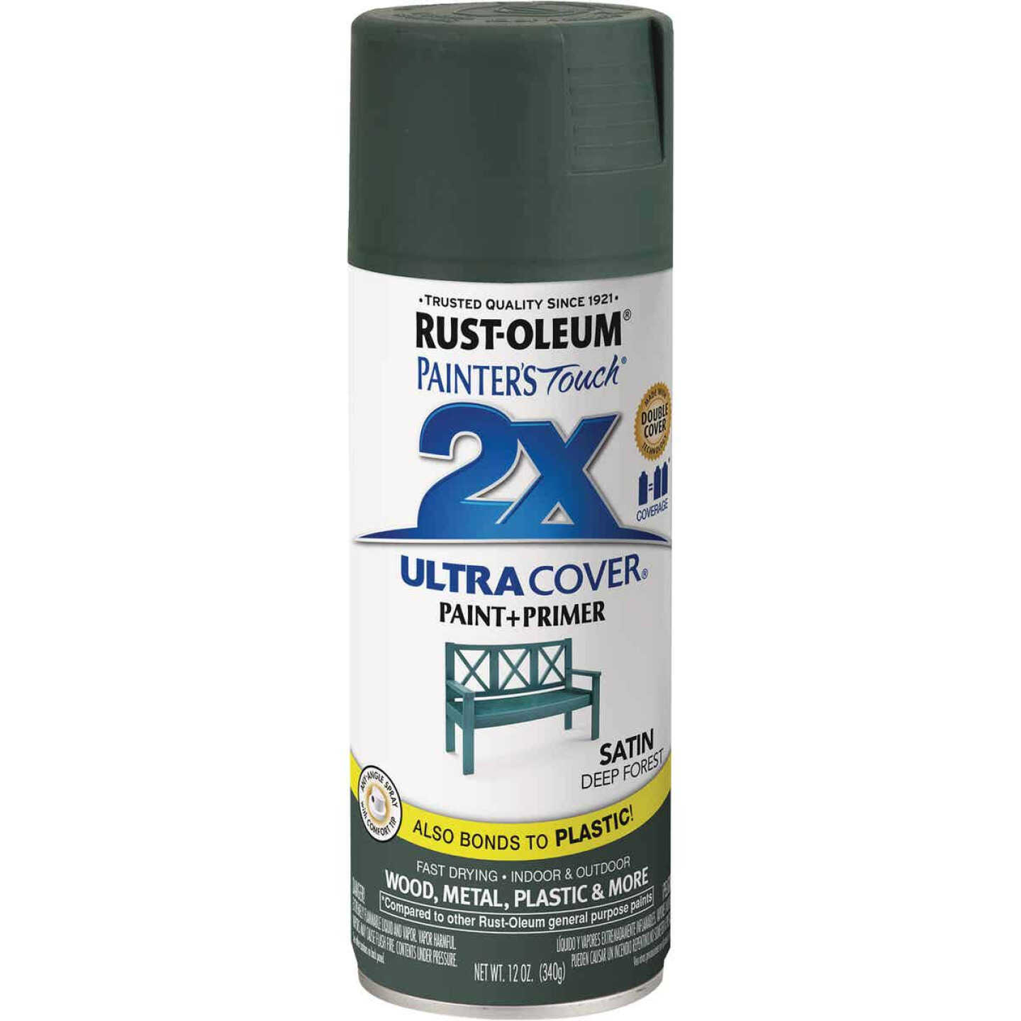 Promo βοΈ Rust-Oleum Painter's Touch 2X Ultra Cover 12 Oz. Deep Forest Satin Spray Paint π 4 Promo βοΈ Rust-Oleum Painter's Touch 2X Ultra Cover 12 Oz. Deep Forest Satin Spray Paint π - Image 2